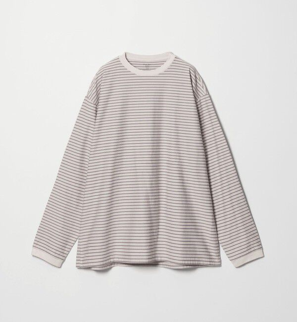 STEVEN ALAN「＜Steven Alan＞ オーガニックコットン アソート ボーダー ロングスリーブ Tシャツ BOLD」|Tシャツ・カットソー|NATURAL