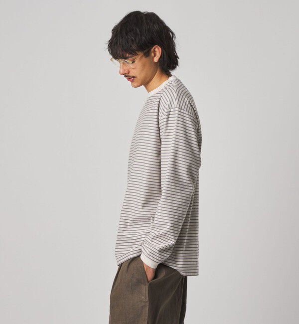 STEVEN ALAN「＜Steven Alan＞ オーガニックコットン アソート ボーダー ロングスリーブ Tシャツ BOLD」|Tシャツ・カットソー|