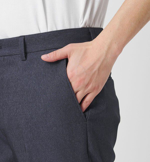 BEAUTY&YOUTH UNITED ARROWS「【WEB限定 WARDROBE SMART】デニムライク ノープリーツ パンツ」|スラックス|