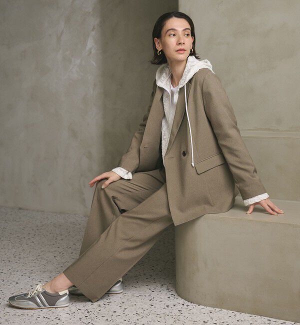 BEAUTY&YOUTH UNITED ARROWS「【WEB限定 Wardrobe DAILY MINIMAL】メランジ タックストレートパンツ ウォッシャブル」|スラックス|