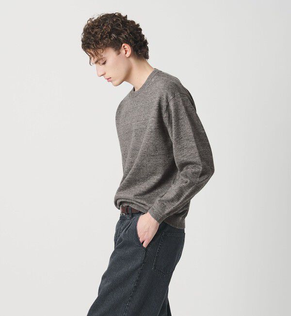 BEAUTY&YOUTH UNITED ARROWS「ハイブリッド リネン クルーネック ニット ウォッシャブル」|ニット・セーター|