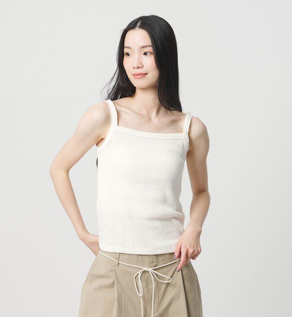 BEAUTY&YOUTH UNITED ARROWS「コットン パターンメッシュ キャミソール」|タンクトップ|