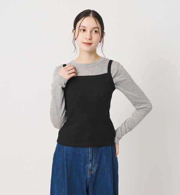 BEAUTY&YOUTH UNITED ARROWS「コットン パターンメッシュ キャミソール」|タンクトップ|