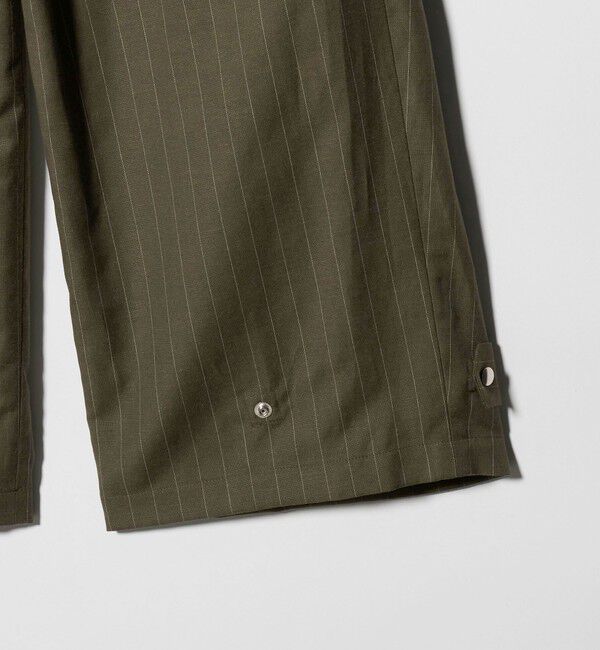 BEAUTY&YOUTH UNITED ARROWS「麻ブレンド ストライプ タブ タックパンツ」|スラックス|