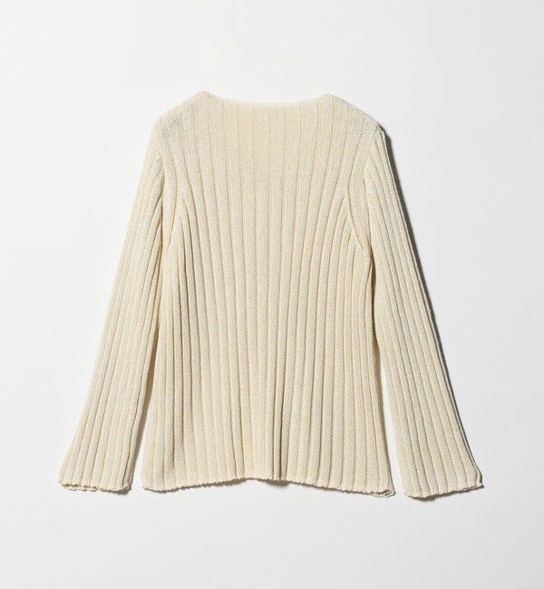 BEAUTY&YOUTH UNITED ARROWS「レーヨンブレンド ワイドリブ Vネックニットプルオーバー」|ニット・セーター|