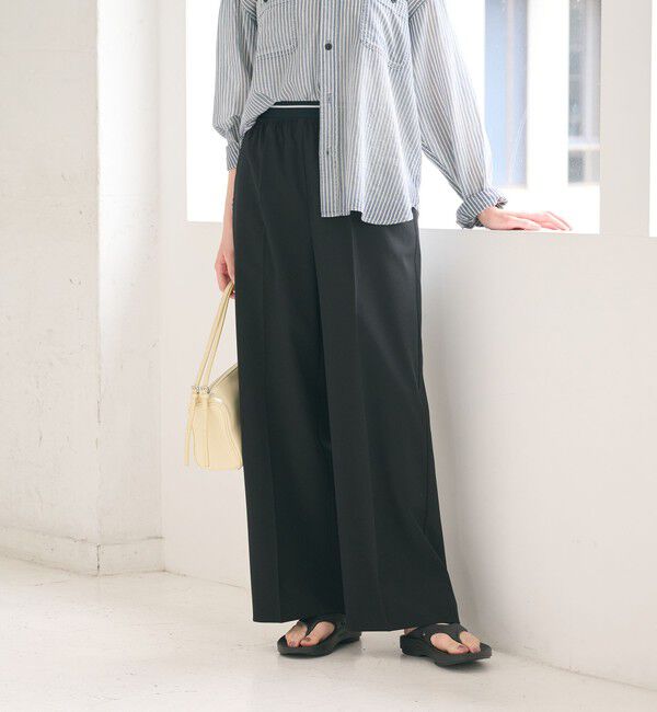 BEAUTY&YOUTH UNITED ARROWS「ラインゴム ワイドパンツ ウォッシャブル 防シワ」|その他|
