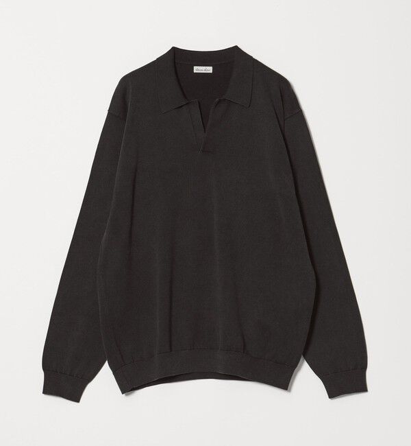 STEVEN ALAN「＜Steven Alan＞ フェード スキッパー」|ニット・セーター|BLACK