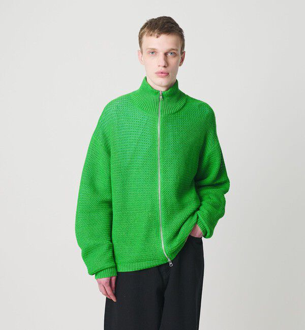 MONKEY TIME「リネン ドライバーズ ニット」|カーディガン|