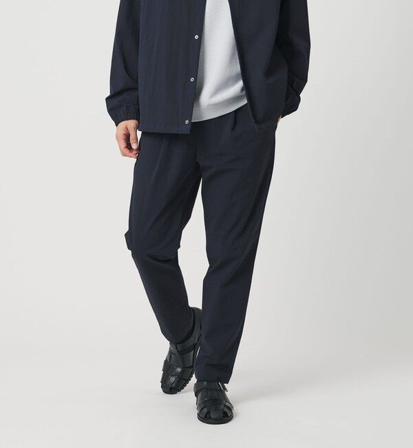 BEAUTY&YOUTH UNITED ARROWS「360&deg;MASTER 1プリーツ テーパード イージーパンツ NO.5 セットアップ対応 撥水 ストレッチ ウォッシャブル」|チノ|NAVY