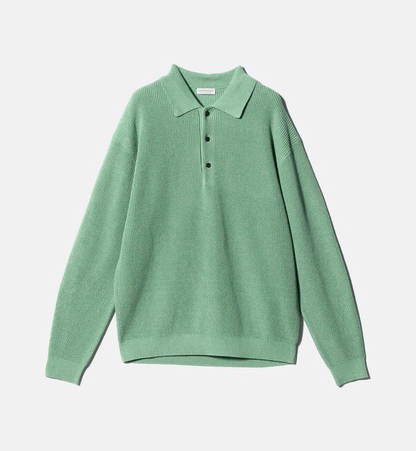 BEAUTY&YOUTH UNITED ARROWS「ギマ コットン アゼ 3ボタン ポロカラー ニット ウォッシャブル」|ニット・セーター|