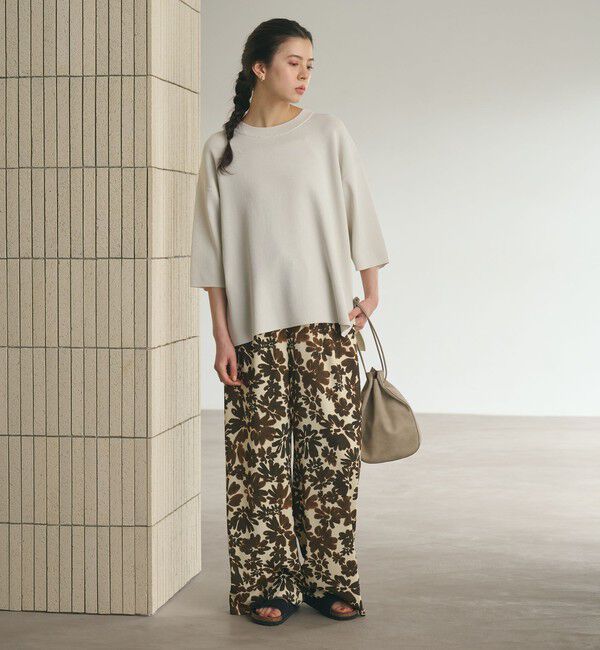 BEAUTY&YOUTH UNITED ARROWS「ハーフスリーブ ニットプルオーバー ウォッシャブル」|ニット・セーター|