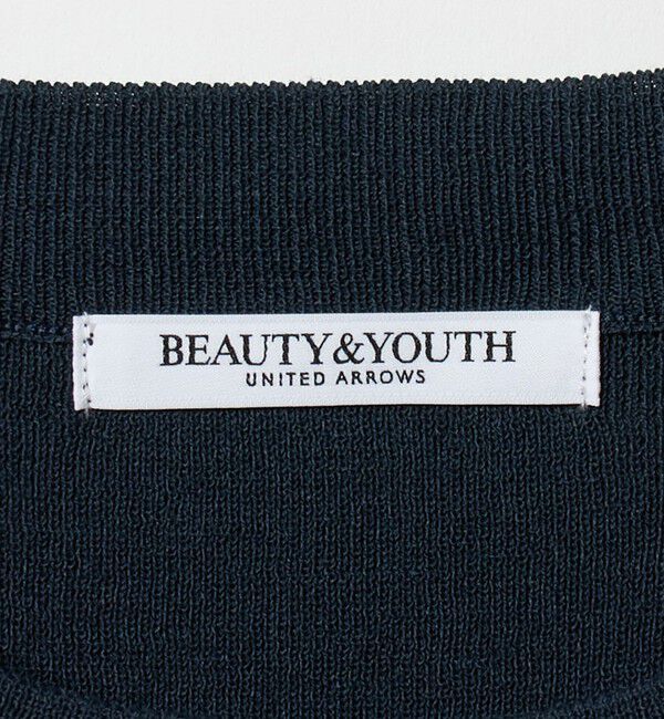 BEAUTY&YOUTH UNITED ARROWS「ハーフスリーブ ニットプルオーバー ウォッシャブル」|ニット・セーター|