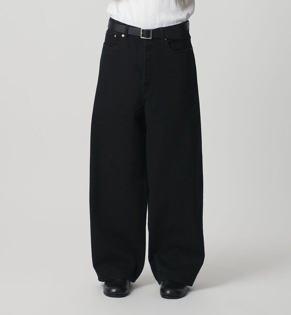 MONKEY TIME「デニム シンチ バックル スーパー バギー パンツ」|チノ|