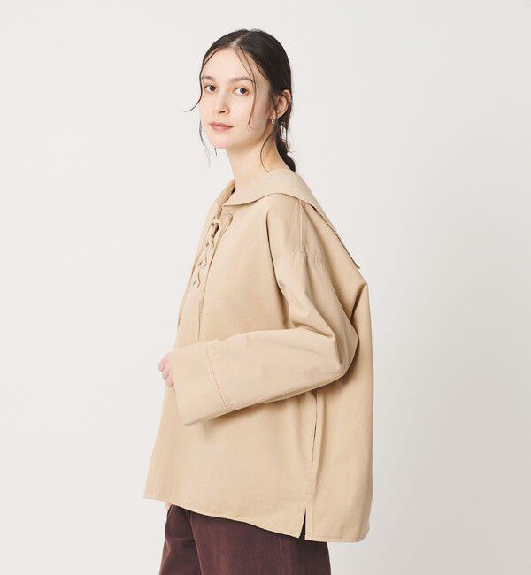 BEAUTY&YOUTH UNITED ARROWS「＜She is-.＞レースアップ セーラーカラー ブラウス」|シャツ・ブラウス|BEIGE