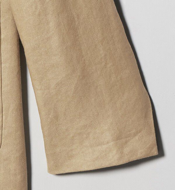 BEAUTY&YOUTH UNITED ARROWS「麻ブレンド カラーレス シングル ジャケット UVカット」|ノーカラージャケット|