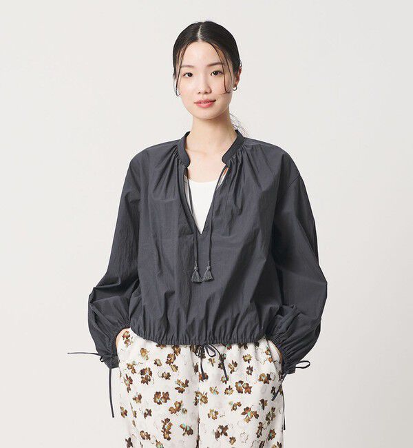 BEAUTY&YOUTH UNITED ARROWS「コットンナイロン ボリューム スキッパー ブラウス」|シャツ・ブラウス|
