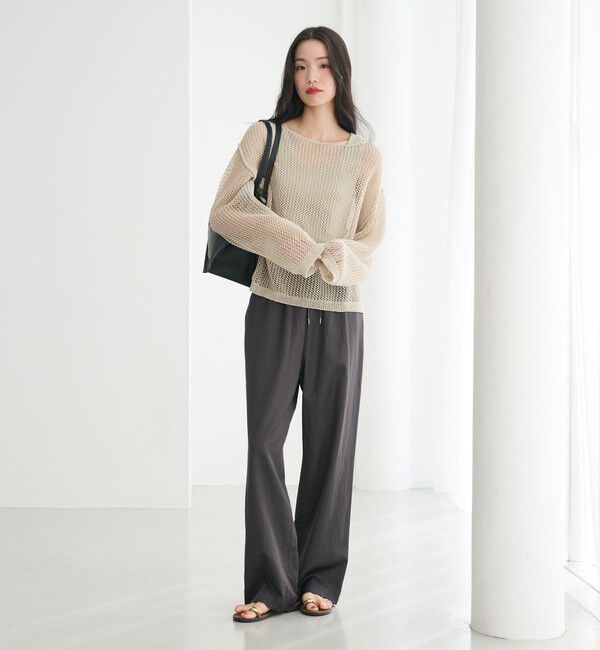 BEAUTY&YOUTH UNITED ARROWS「ペーパーメッシュ ショートワイド ニットプルオーバー ウォッシャブル」|ニット・セーター|