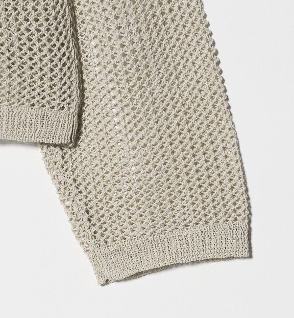 BEAUTY&YOUTH UNITED ARROWS「ペーパーメッシュ ショートワイド ニットプルオーバー ウォッシャブル」|ニット・セーター|
