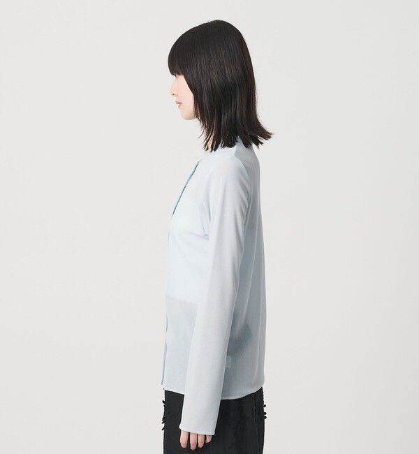 BEAUTY&YOUTH UNITED ARROWS「リングボタン チュール カーディガン ウォッシャブル 接触冷感」|カーディガン|