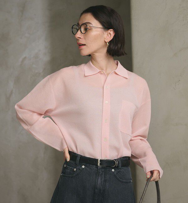 BEAUTY&YOUTH UNITED ARROWS「ミラノリブ シャツカーディガン ウォッシャブル」|カーディガン|PINK