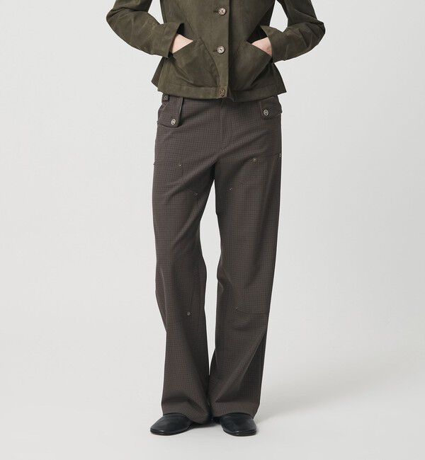 ATTISESSION「＜ATTISESSION＞チェック ワーク パンツ 」|その他|DK.BROWN