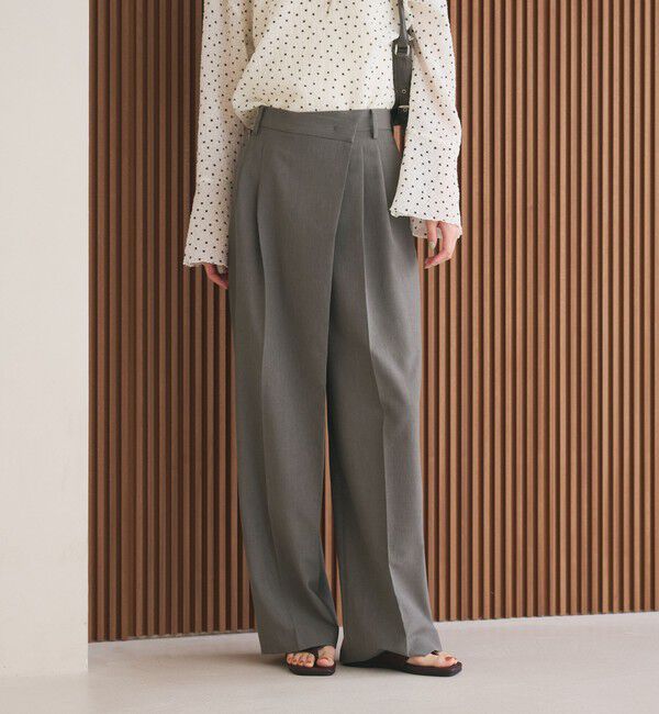 BEAUTY&YOUTH UNITED ARROWS「ポプリン 2タック ラップパンツ ウォッシャブル 吸水速乾 接触冷感」|その他|