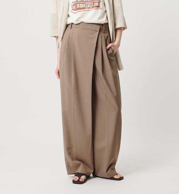 BEAUTY&YOUTH UNITED ARROWS「ポプリン 2タック ラップパンツ ウォッシャブル 吸水速乾 接触冷感」|その他|