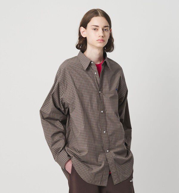 NICE WEATHER「＜NICE WEATHER＞ロゴ チェックシャツ」|シャツ・ブラウス|