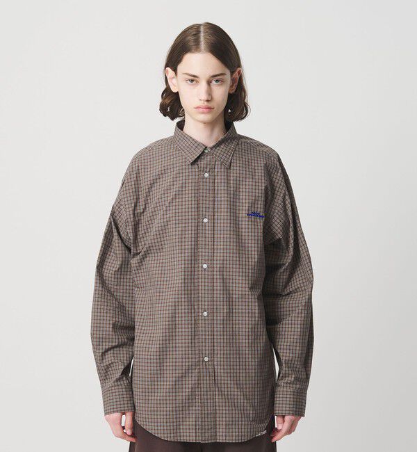 NICE WEATHER「＜NICE WEATHER＞ロゴ チェックシャツ」|シャツ・ブラウス|