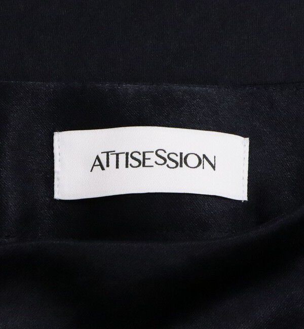 ATTISESSION「＜ATTISESSION＞サテン カットオフ ミディアム スカート」|スカート|