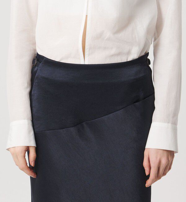 ATTISESSION「＜ATTISESSION＞サテン カットオフ ミディアム スカート」|スカート|