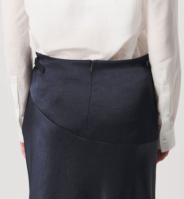 ATTISESSION「＜ATTISESSION＞サテン カットオフ ミディアム スカート」|スカート|