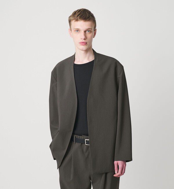 MONKEY TIME「RENU TROシリーズ ラペルレス ジャケット -セットアップ対応-」|テーラードジャケット|