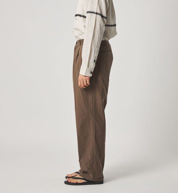 STEVEN ALAN「＜Steven Alan＞ ナイロン オックス アウト ワンプリーツ スラックス」|スラックス|