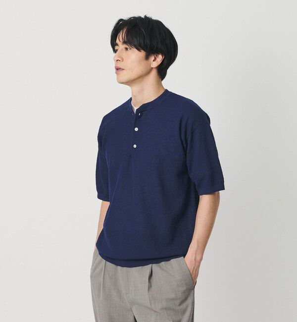 BEAUTY&YOUTH UNITED ARROWS「エアミラノ ヘンリーネック ニット ウォッシャブル 抗菌 防臭機能付き 」|ニット・セーター|ROYAL