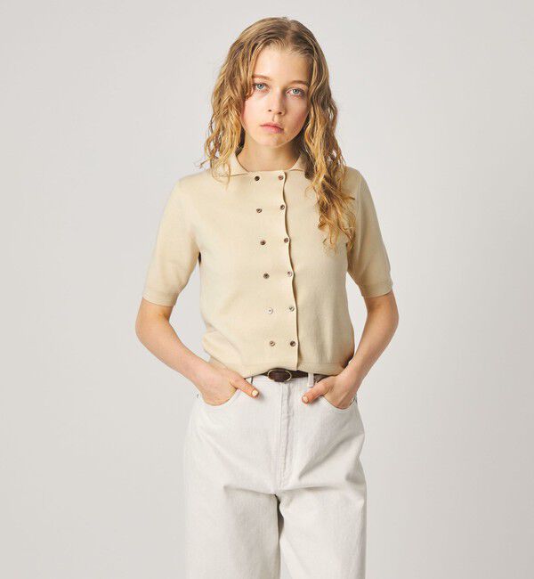 STEVEN ALAN「＜Steven Alan＞ハーフ スリーブ カーディガン」|カーディガン|NATURAL