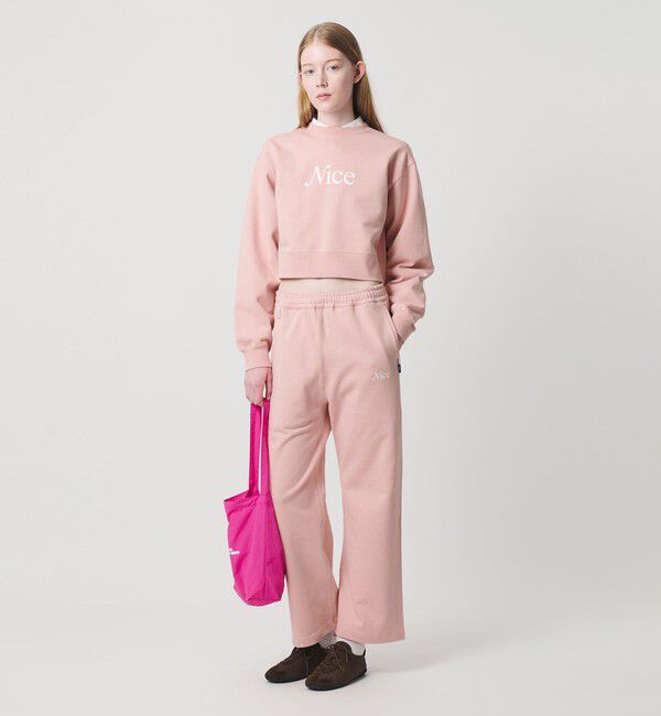 NICE WEATHER「＜NICE WEATHER＞ウィメンズ シグネチャーロゴ クロップド スウェット 2」|スウェット・ジャージ|