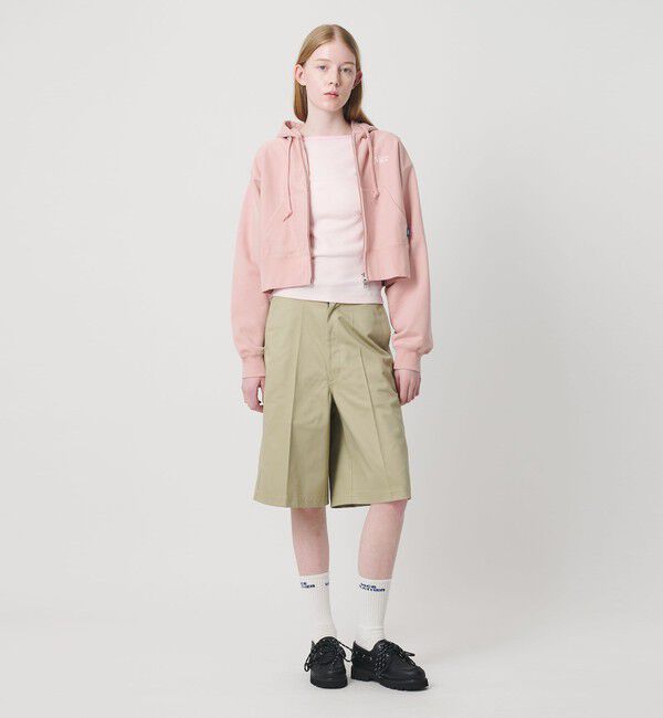 NICE WEATHER「＜NICE WEATHER＞ウィメンズ ジップクロップドパーカ 2」|パーカー|