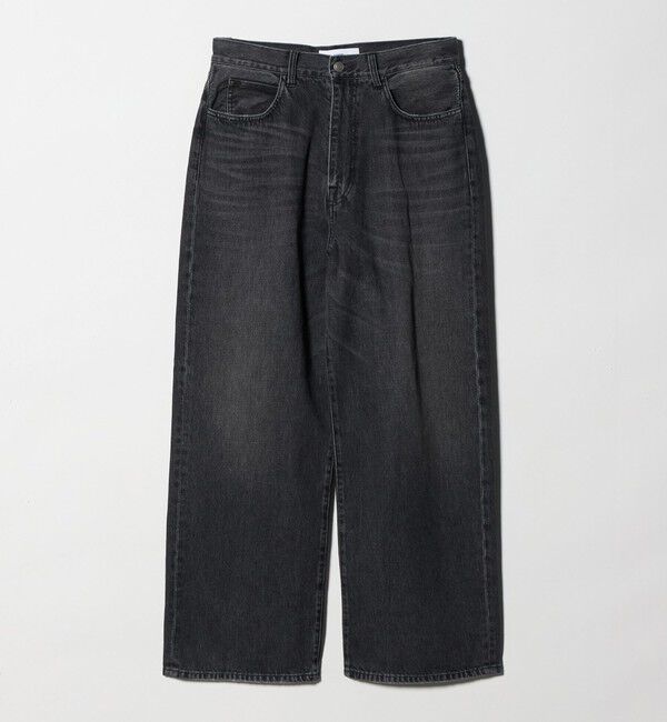 NICE WEATHER「＜NICE WEATHER＞5P ワイドストレート デニムパンツ」|デニム|BLACK