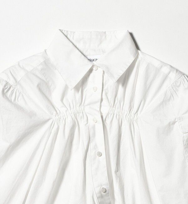 ATTISESSION「＜ATTISESSION＞コットン ギャザー ヨーク シャツ」|シャツ・ブラウス|