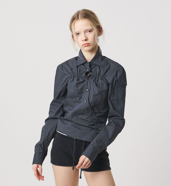 ATTISESSION「＜ATTISESSION＞コットン ギャザー ヨーク シャツ」|シャツ・ブラウス|