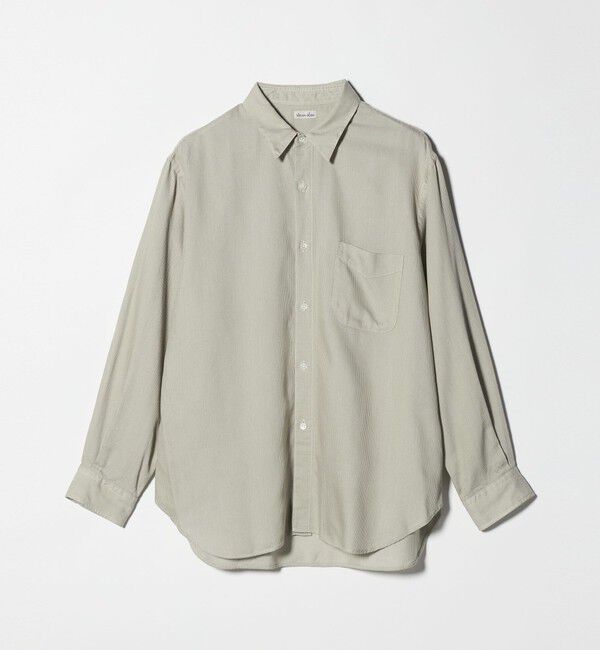 STEVEN ALAN「＜Steven Alan＞ ドレープ コードレーン レギュラーカラー シャツ LOOSE」|シャツ・ブラウス|BEIGE