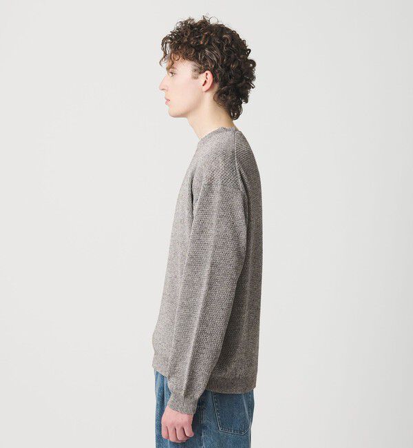 BEAUTY&YOUTH UNITED ARROWS「リネンブレンド メランジ クルーネック ニット ウォッシャブル」|ニット・セーター|