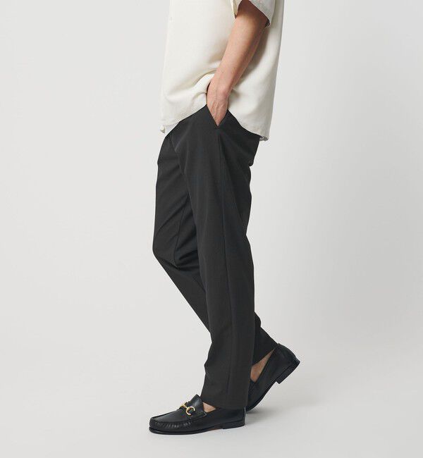 BEAUTY&YOUTH UNITED ARROWS「スラブ １プリーツ イージー テーパード パンツ NO.5 ストレッチ 撥水 UVカット 」|チノ|