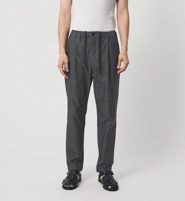 BEAUTY&YOUTH UNITED ARROWS「スラブ １プリーツ イージー テーパード パンツ NO.5 ストレッチ 撥水 UVカット 」|チノ|