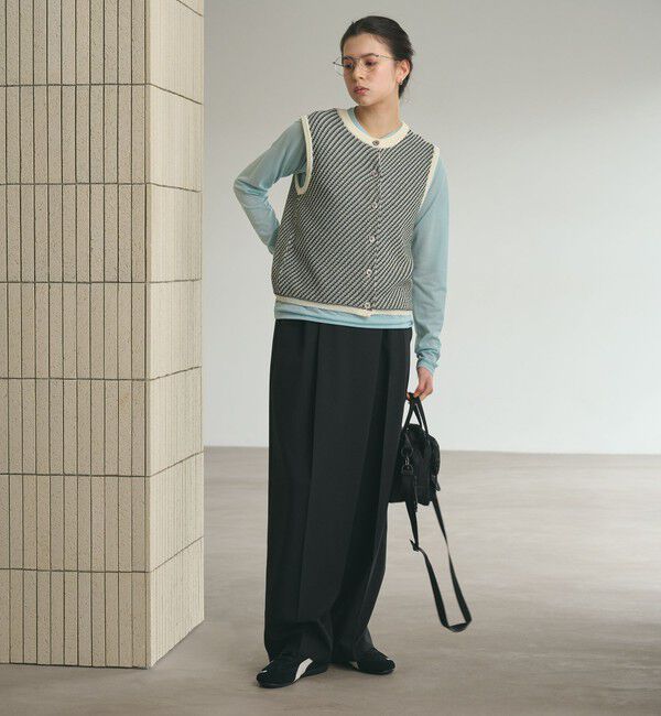 BEAUTY&YOUTH UNITED ARROWS「コットンポリエステル ジャガード 2WAYニットベスト  ウォッシャブル」|ベスト・ジレ|