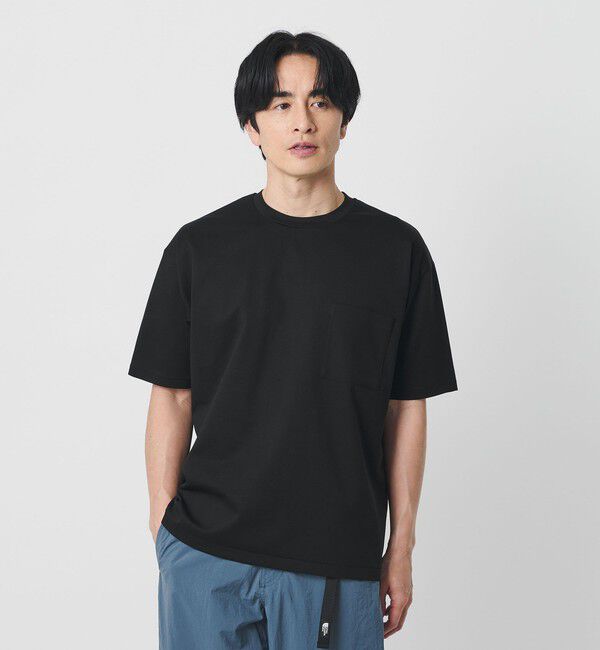 BEAUTY&YOUTH UNITED ARROWS「サルージャ 1ポケット  クルーネック 半袖Tシャツ」|Tシャツ・カットソー|BLACK