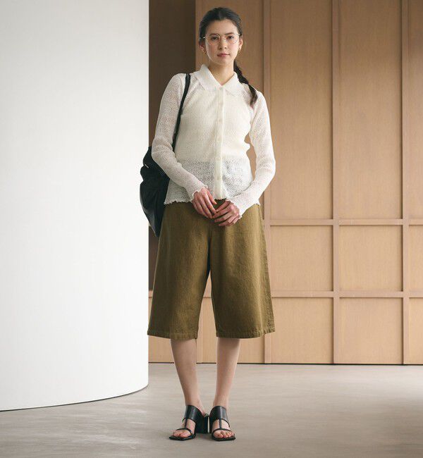 BEAUTY&YOUTH UNITED ARROWS「レースプリーツ シャツカーディガン ウォッシャブル」|カーディガン|