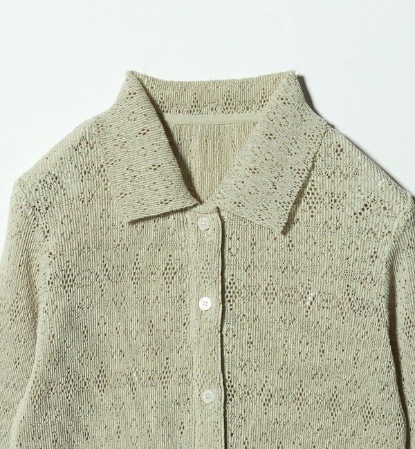 BEAUTY&YOUTH UNITED ARROWS「レースプリーツ シャツカーディガン ウォッシャブル」|カーディガン|