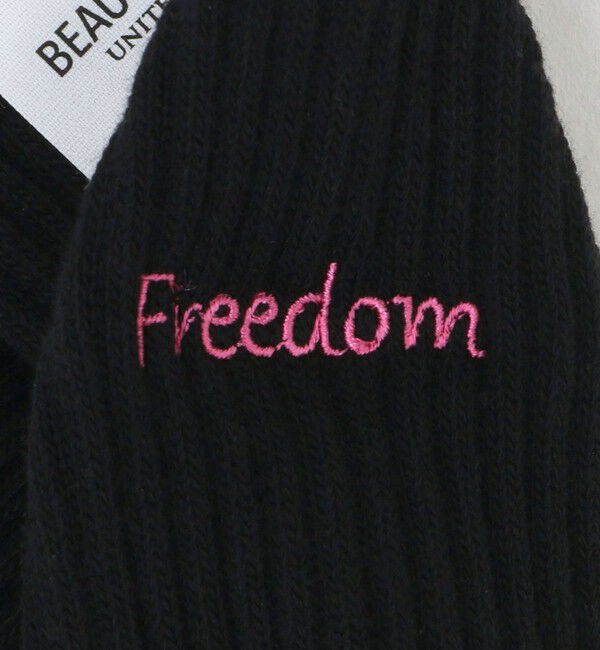 BEAUTY&YOUTH UNITED ARROWS「フリーダム スタンダード エンブロイダリー ロゴ クウォーター ソックス」|ソックス|